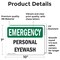 Signmission Personal Eye Wash, 10 in W x Rectangle, Vinyl Decal OS-2PACK-EM-D-710-L-10404 - alternate 3